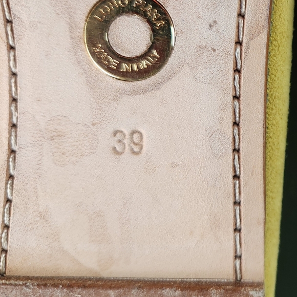 LORO PIANA Celery Chartruese Suede Leather Italy  Ballet Flats Loafers 39 8.5N - Picture 15 of 16